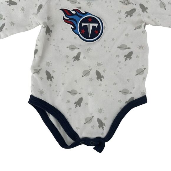 NFL Baby Tennessee Titans One Piece Outfit Baby Boy Size 6-9 M Long Sleeve Space - Picture 4 of 6